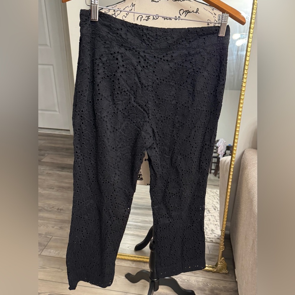 Banana Republic Black Eyelet Trousers - Picture 7 of 10